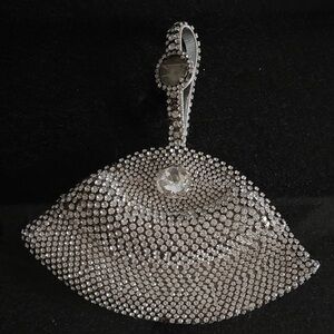 Silver Rhinestone Clutch